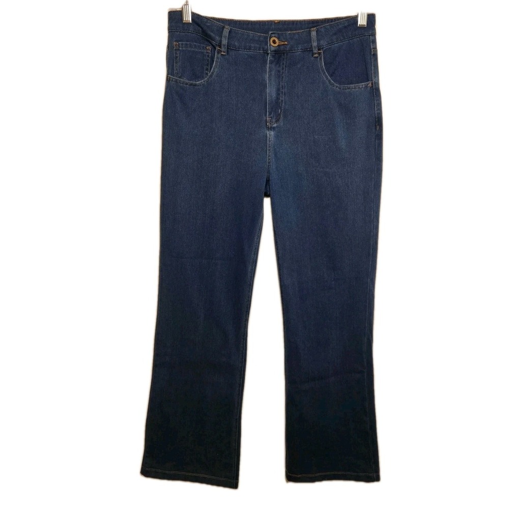 Halara Blue Jeans Large Tall High Rise Pockets, Casual Bootcut Women's Flexible